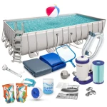 Basen ogrodowy stelażowy 732 x 366 x 132 cm 18w1 Bestway 56474 + hulajnoga GRATIS