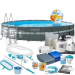 Basen ogrodowy stelażowy 732 x 132 cm 20w1 INTEX 26340 + hulajnoga GRATIS
