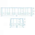 Basen ogrodowy stelażowy 732 x 366 x 122 cm 12w1 Bestway 5611T