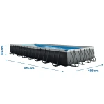 Basen ogrodowy stelażowy 975 x 488 x 132 cm 21w1 INTEX 26378