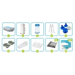 Basen ogrodowy stelażowy Prism Frame 300 x 175 x 80 cm 4w1 INTEX 26784