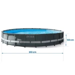 Basen ogrodowy stelażowy 610 x 122 cm 17w1 INTEX 26334