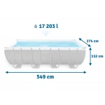 Basen ogrodowy stelażowy 549 x 274 x 132 cm 18w1 INTEX 26356