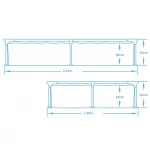 Basen prostokątny stelażowy 221x150x43 cm Bestway 56401
