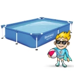 Basen prostokątny stelażowy 221x150x43 cm 16w1 Bestway 56401