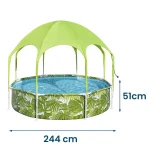 Basen stelażowy dla dzieci z daszkiem 244x51 cm Bestway 56432