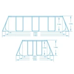 Basen stelażowy ogrodowy 412 x 201 x 122 cm 11w1 Bestway 56456N