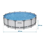 Basen stelażowy ogrodowy 457 x 107 cm 18w1 Bestway 56488