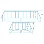 Basen stelażowy ogrodowy 488 x 244 x 122 cm 11w1 Bestway 56671