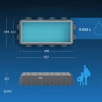 Basen stelażowy ogrodowy 488 x 244 x 122 cm 12w1 Bestway 56670