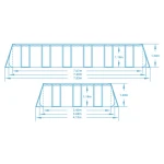 Basen stelażowy ogrodowy 732 x 366 x 132 cm 12w1 Bestway 56474
