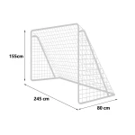 Bramka do piłki nożnej 245 x 155 x 80 cm + mata celownicza 