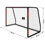 Bramka do piłki nożnej 300 x 200 x 120 cm NS-473 czarno-czerwona
