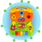 Chodzik edukacyjny z muzyką 2w1 RK-744 Ricokids biały