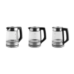 Czajnik elektryczny szklany 1,7L Berdsen BD-704 czarno-srebrny 