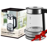 Czajnik elektryczny szklany 1,7L Berdsen BD-704 czarno-srebrny 