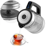 Czajnik elektryczny szklany 1,7L Berdsen BD-704 czarno-srebrny 