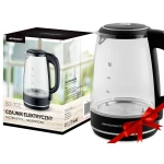 Czajnik elektryczny szklany 2L Berdsen BD-702 czarny