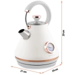 Czajnik elektryczny z termometrem 1,7L Berdsen BD-701 biały