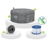 Dmuchane SPA ogrodowe AirJet Carrara WiFi hydromasaż 6 osobowe Bestway 6001V