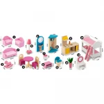 Domek dla lalek z akcesoriami 60x30x90 cm