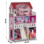 Domek dla lalek z akcesoriami 60x30x90 cm