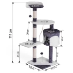 Drapak dla kota 112 cm DR-261 Pethaus szaro-biały
