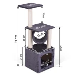 Drapak dla kota 93 cm DR-259 Pethaus z myszką szary