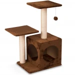 Drapak, domek dla kota 74 cm DR-251 brązowy Pethaus