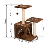 Drapak, domek dla kota 74 cm DR-251 brązowy Pethaus