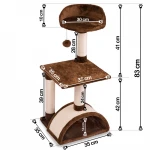 Drapak, domek dla kota 83 cm DR-256 brązowy Pethaus