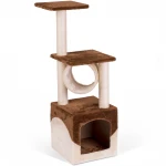 Drapak, domek dla kota 93 cm DR-257 brązowy-kremowy Pethaus