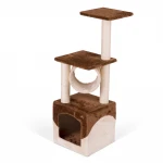 Drapak, domek dla kota 93 cm DR-257 brązowy-kremowy Pethaus