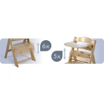 Drewniane krzesełko do karmienia Nukido Nelo