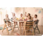 Drewniane krzesełko do karmienia Nukido Nelo