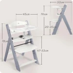 Drewniane krzesełko do karmienia Nukido Nelo