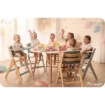 Drewniane krzesełko do karmienia Nukido Nelo