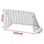 Duża bramka do piłki nożnej, piłkarska 215 x 153 x 76 cm + mata celownicza 