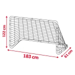 Duża bramka do piłki nożnej zestaw 2 sztuki Neo-Sport 183 x 122 x 61 cm