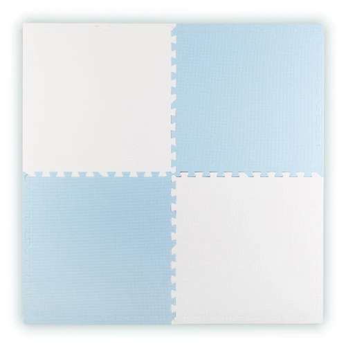 Duża mata piankowa puzzle Ricokids 60x60 cm 4 szt. niebiesko-biała