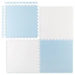 Duża mata piankowa puzzle Ricokids 60x60 cm 4 szt. niebiesko-biała