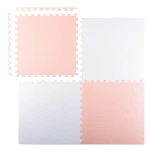 Duża mata piankowa edukacyjna puzzle Ricokids brzoskwiniowo-biała