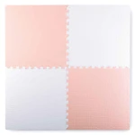 Duża mata piankowa puzzle Ricokids 60x60 cm 4 szt. brzoskwiniowo-biała