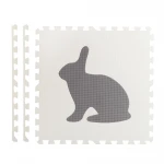 Duża mata piankowa, puzzle, zwierzątka białe i szare 6 szt