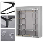 Duża szafa tekstylna Massido - szara