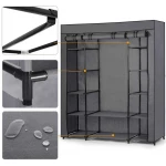 Duża szafa tekstylna Massido - grafitowa