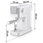 Ekspres do kawy kolbowy 20 bar Berdsen BD-770 srebrny