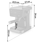 Ekspres do kawy kolbowy 20 bar Berdsen BD-771 czarny