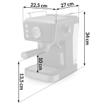 Ekspres do kawy kolbowy 20 bar Berdsen BD-772 czarny