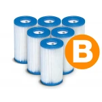 Filtr do pompy komplet Typ B 6 szt INTEX 29005 x6